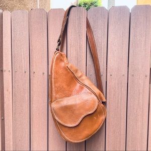 Custom made leather saddle bag